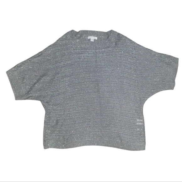 New York & Company Silver Women's Knit Top Size Small - Picture 4 of 6